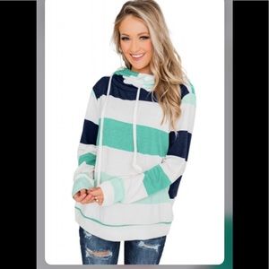 🌸 NWT!!! Striped Hooded Sweatshirt